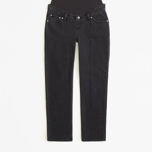 Abercrombie & Fitch Black Maternity Straight Leg Jeans Size 28 (6s)